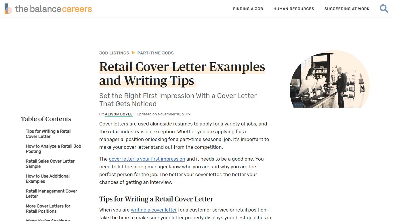 Retail Cover Letter Examples and Writing Tips - The Balance Careers
