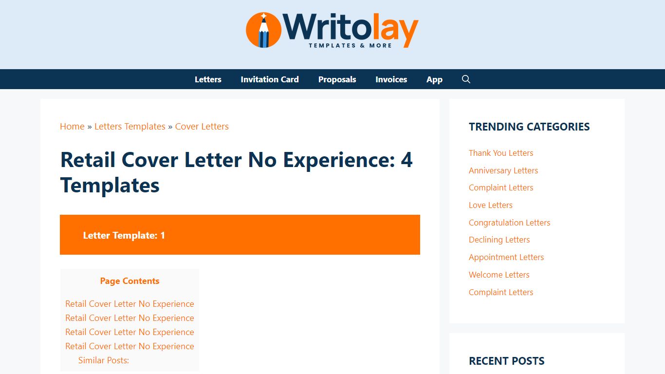 Retail Cover Letter No Experience: 4 Templates - Email, Letter and ...