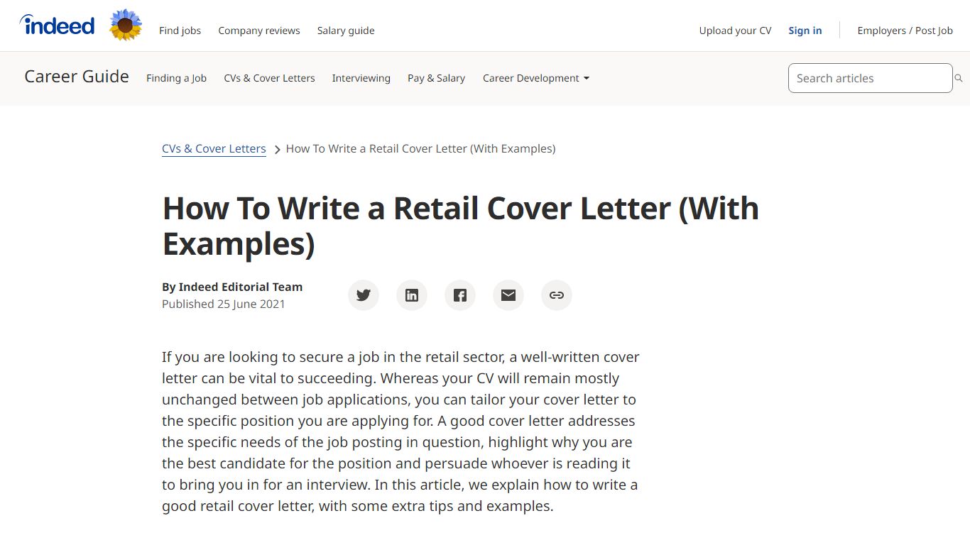 How To Write a Retail Cover Letter (With Examples)